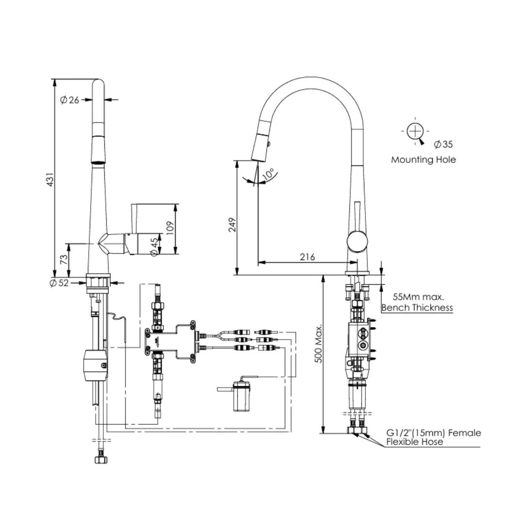Galiano Kontact™ Pull-Down Sink Mixer Greens