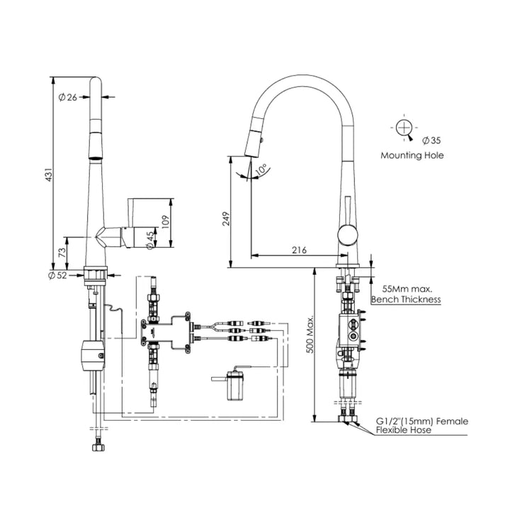 Galiano Kontact™ Pull-Down Sink Mixer Greens