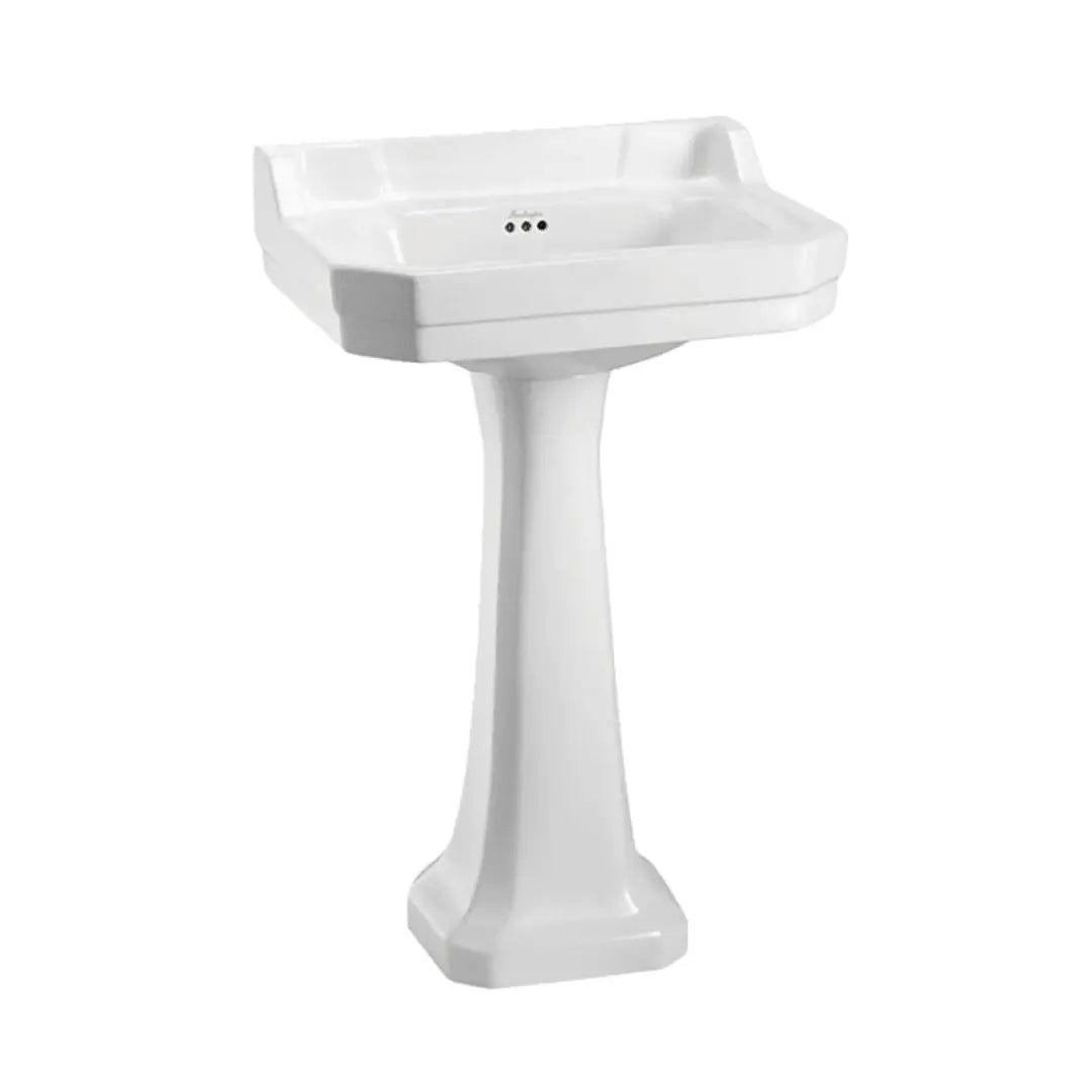 Edwardian 56cm Basin & Pedestal Abey
