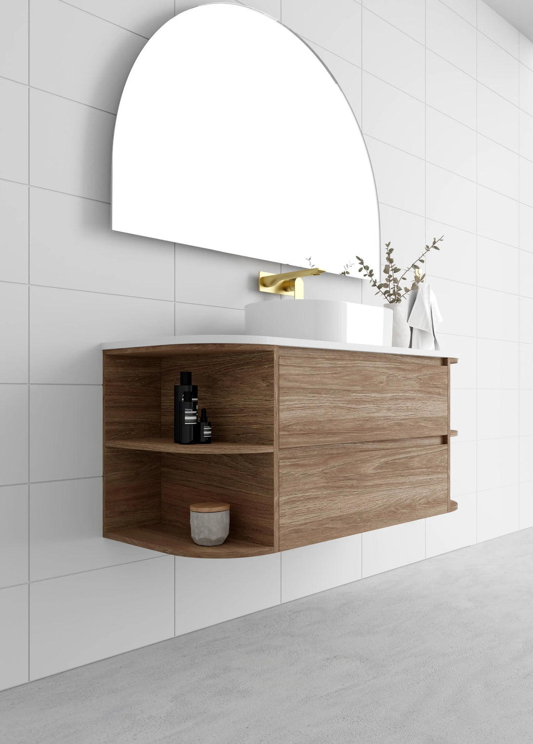 Avion Wall Hung Vanity with top and basin Marquis