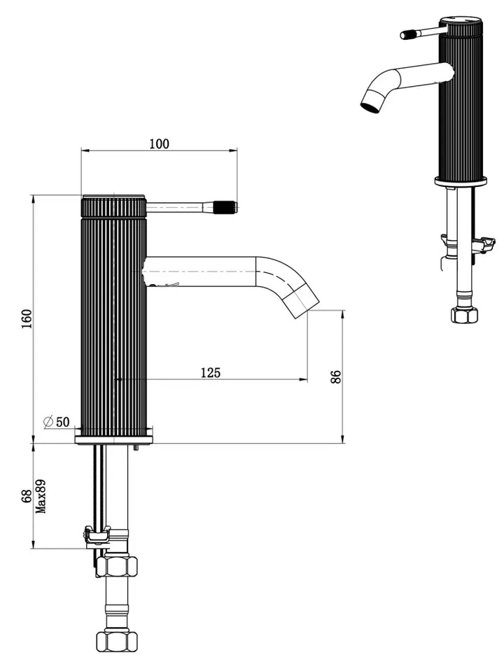 Mica Fluted Basin Mixer Bella Vista
