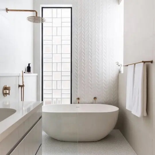 Bella Freestanding Stone Bath - 1500mm | 1600mm | 1700mm | 1800mm - various finishes (on display) PIETRA BIANCA