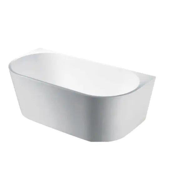 Elivia Matte White Back to Wall freestanding acrylic bath 1500 or 1700mm Ceramic Exchange