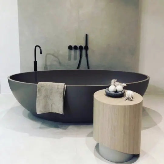 Coco 1760 x 1030mm Stone Freestanding Bath - various finishes PIETRA BIANCA
