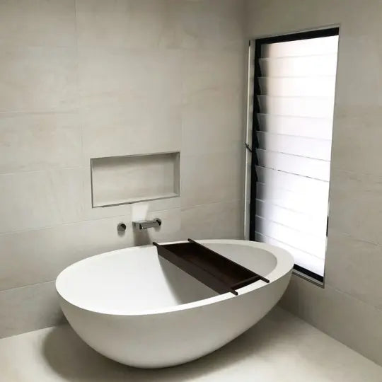 Whitney Freestanding Stone Bath - 1600mm | 1700mm | 1800mm - various finishes PIETRA BIANCA