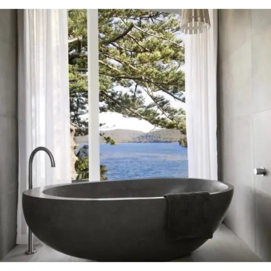Whitney Freestanding Stone Bath - 1600mm | 1700mm | 1800mm - various finishes PIETRA BIANCA