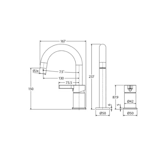 Sansa Hob Mixer Set Fienza