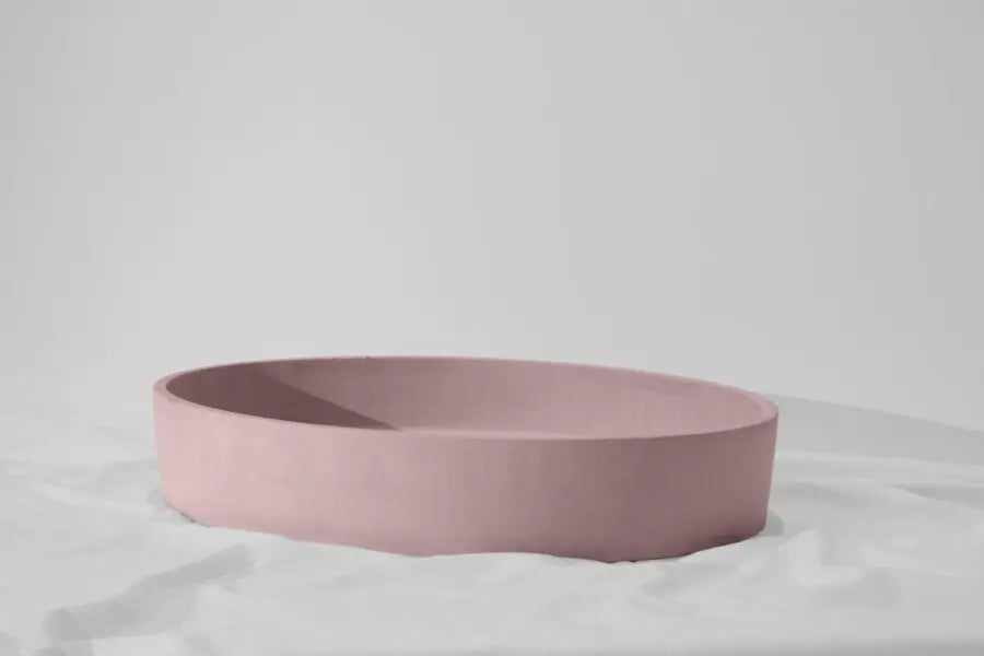 Oblong Concrete Basin Above Counter Concrete Republic