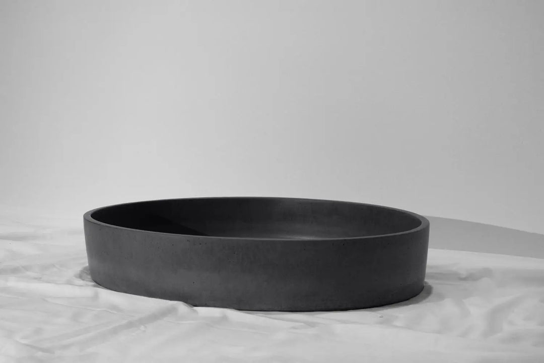 Oblong Concrete Basin Above Counter Concrete Republic