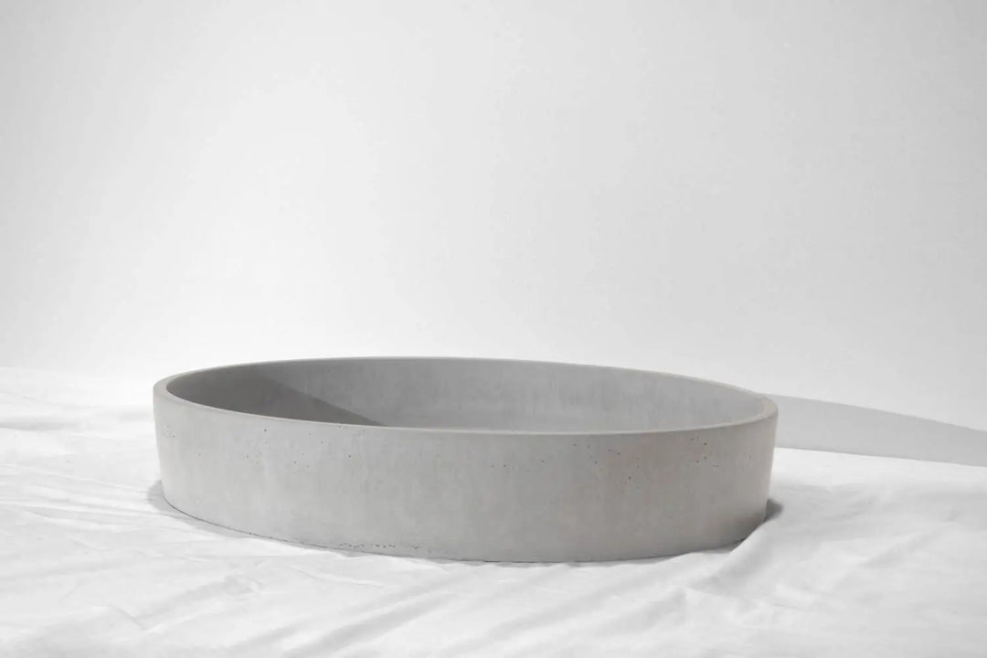 Oblong Concrete Basin Above Counter Concrete Republic