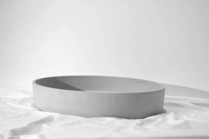 Oblong Concrete Basin Above Counter Concrete Republic