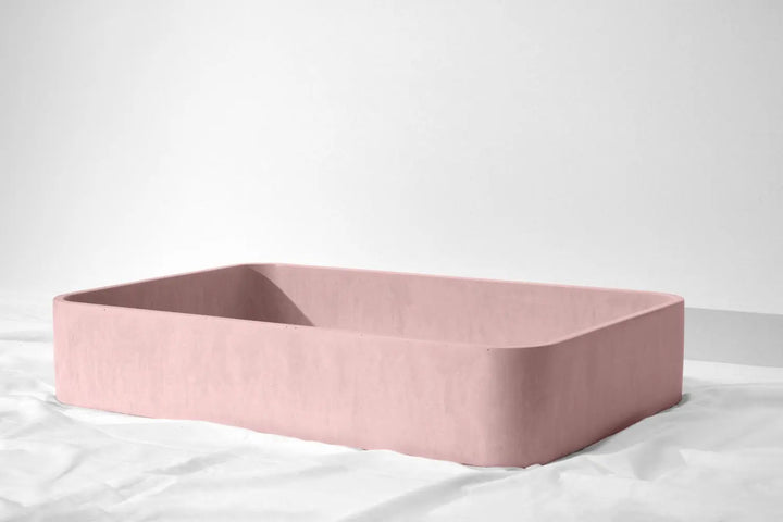 Rektangle Concrete Basin Above Counter Concrete Republic