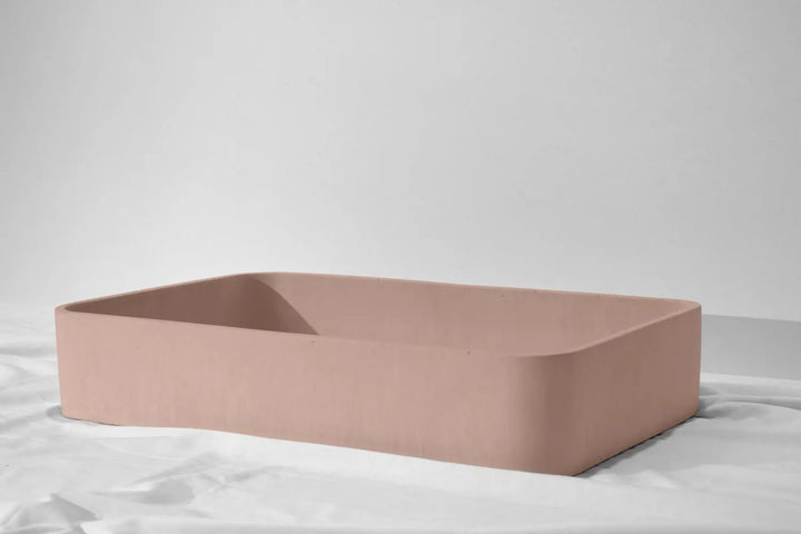 Rektangle Concrete Basin Above Counter Concrete Republic