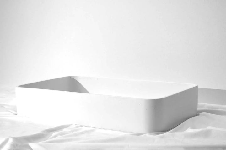 Rektangle Concrete Basin Above Counter Concrete Republic