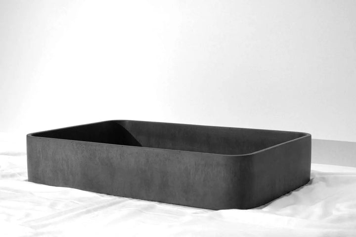 Rektangle Concrete Basin Above Counter Concrete Republic