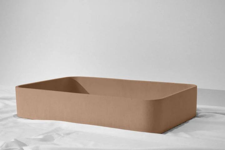 Rektangle Concrete Basin Above Counter Concrete Republic