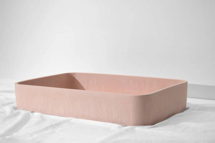Rektangle Concrete Basin Above Counter Concrete Republic