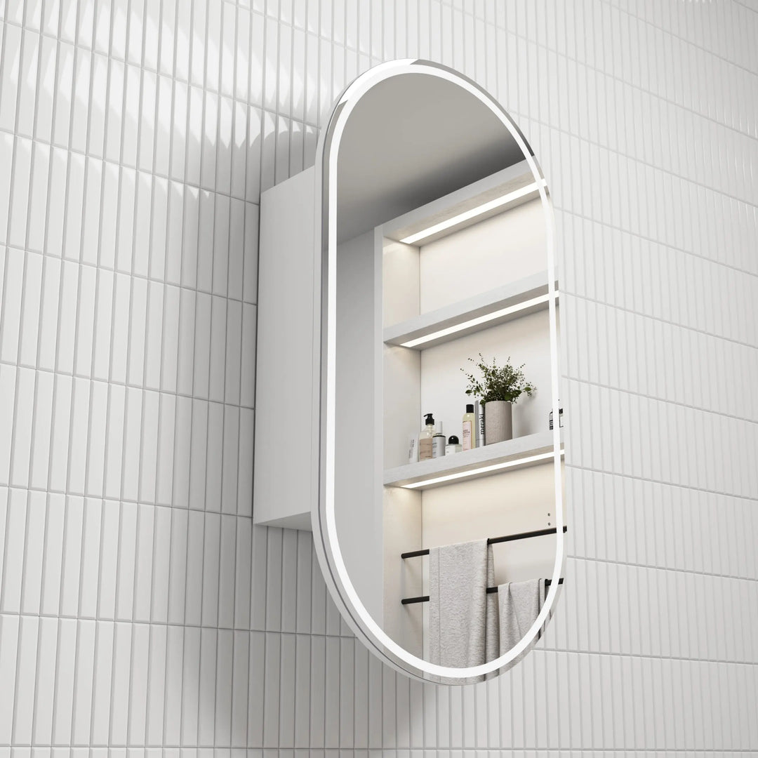 Beau Monde LED Shaving Cabinet with optional coloured frames Alex Group Aus