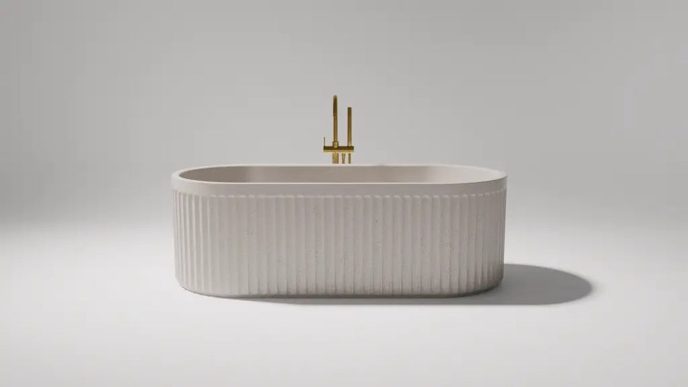 Briza Freestanding Cast Stone Bath 1700mm - various finishes PIETRA BIANCA