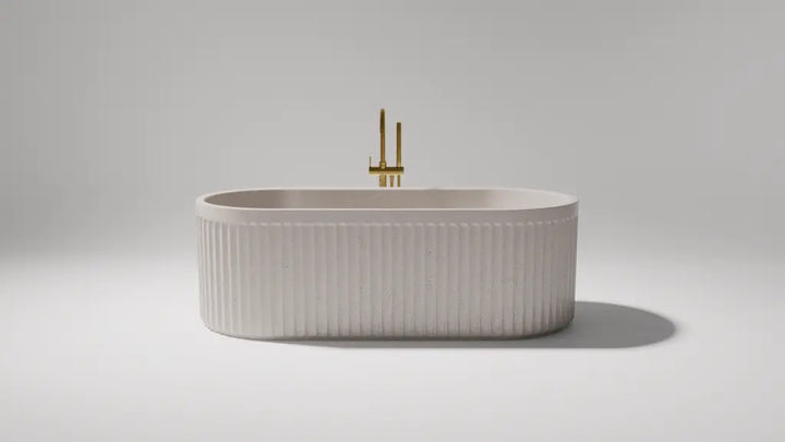 Briza Freestanding Cast Stone Bath 1700mm - various finishes PIETRA BIANCA