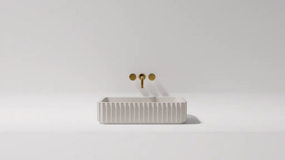 Briza Rectangle Above Counter Stone Basin - various finishes PIETRA BIANCA