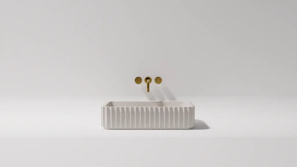 Briza Rectangle Above Counter Stone Basin - various finishes PIETRA BIANCA