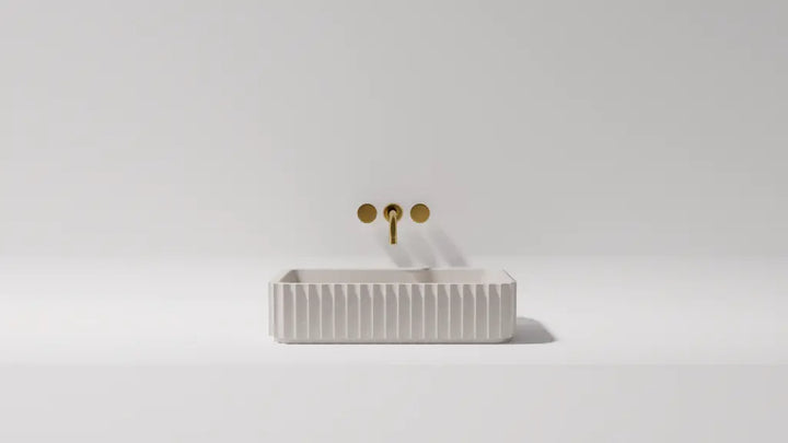 Briza Rectangle Above Counter Stone Basin - various finishes PIETRA BIANCA