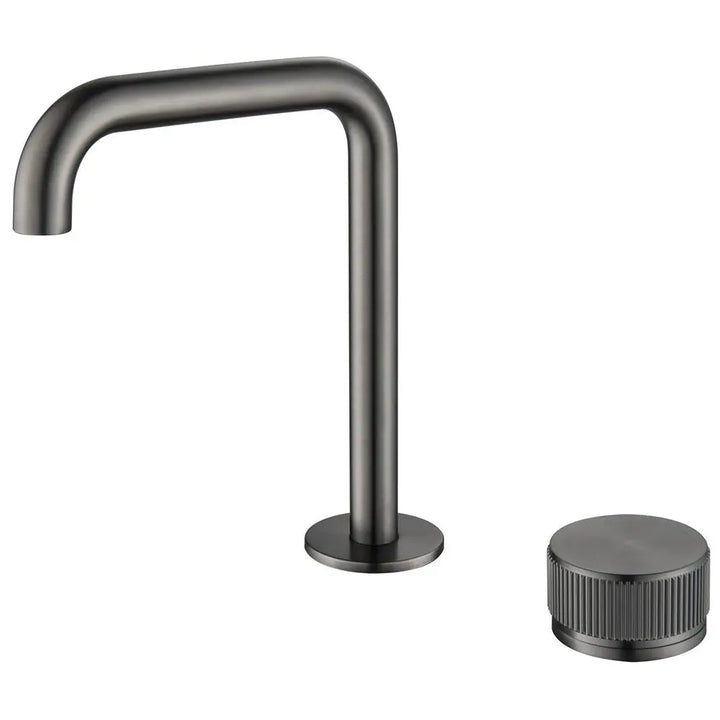Mica Fluted Soft-Square Hob Basin Mixer Set Bella Vista