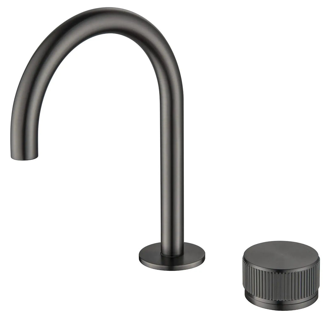 Mica Fluted Gooseneck Hob Basin Mixer Bella Vista