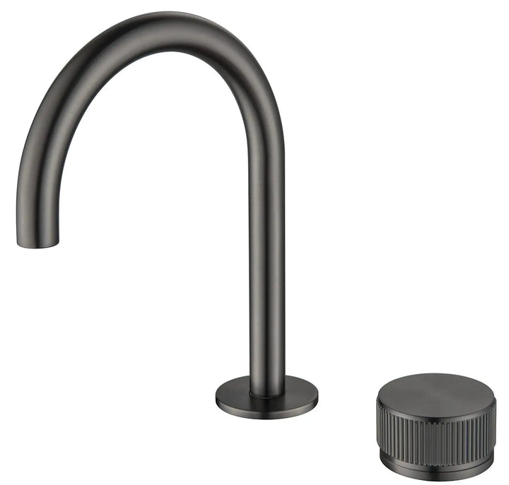 Mica Fluted Gooseneck Hob Basin Mixer Bella Vista