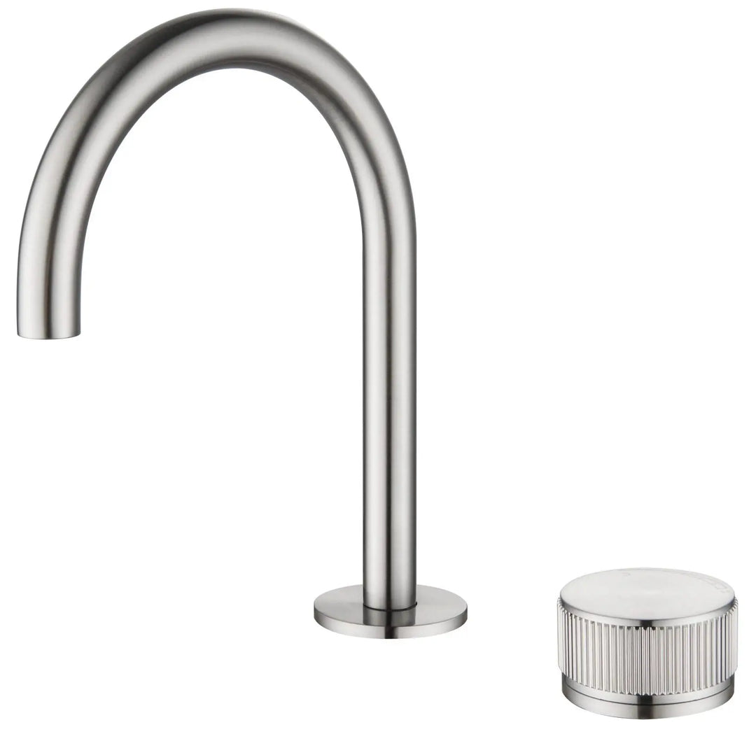 Mica Fluted Gooseneck Hob Basin Mixer Bella Vista
