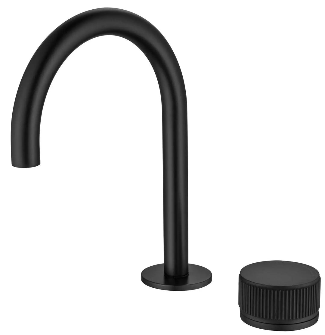 Mica Fluted Gooseneck Hob Basin Mixer Bella Vista