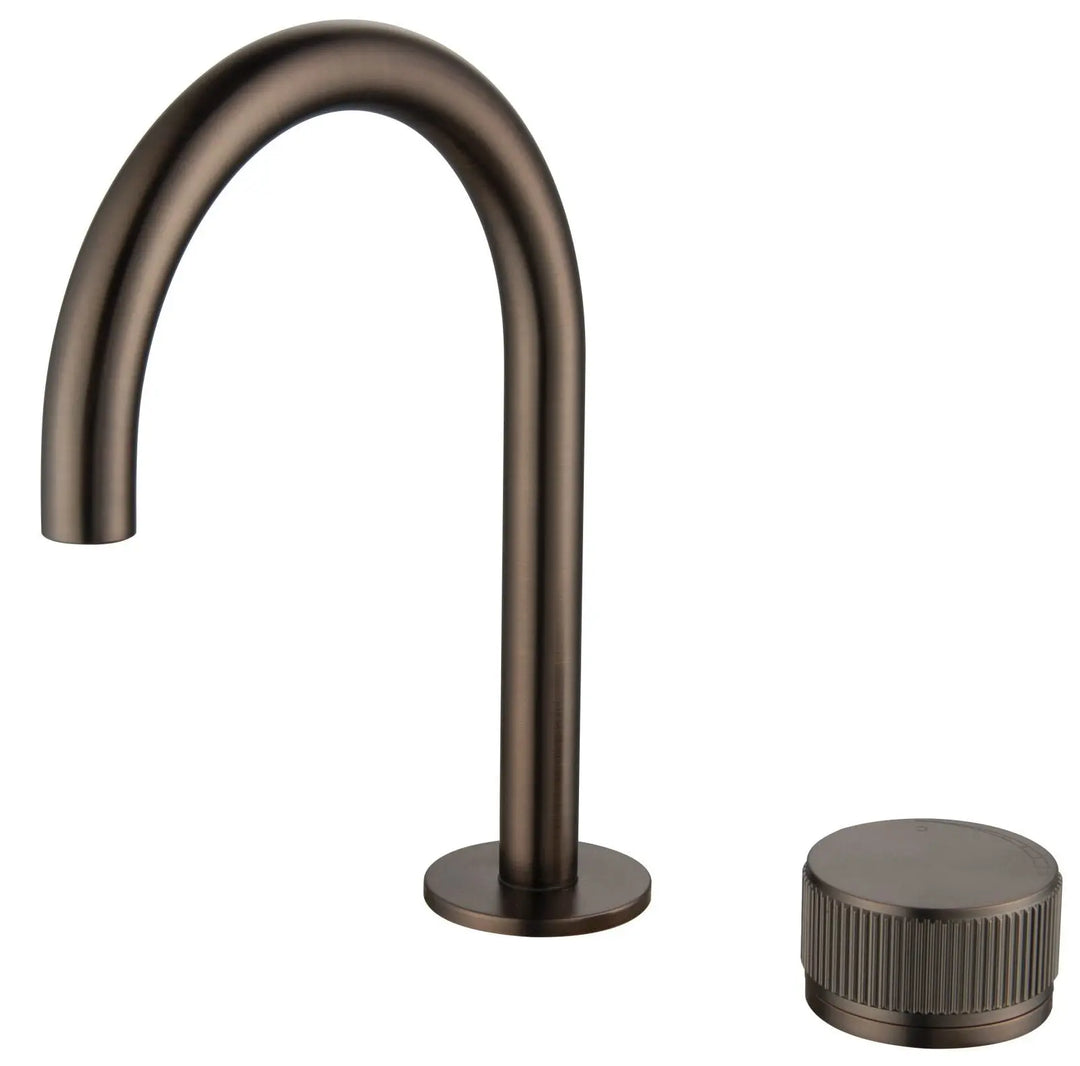 Mica Fluted Gooseneck Hob Basin Mixer Bella Vista