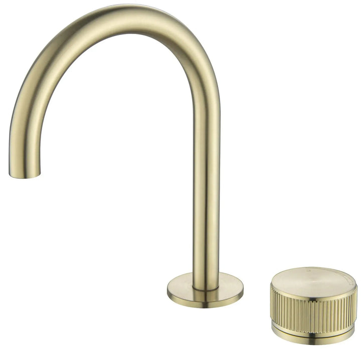 Mica Fluted Gooseneck Hob Basin Mixer Bella Vista