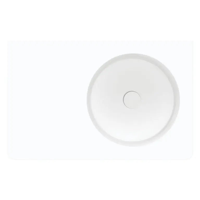 Encanto 700 Solid Surface Wall Basin, No Tap Hole, Right-Hand Bowl Fienza