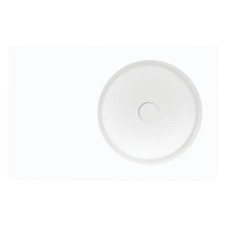 Encanto 700 Solid Surface Wall Basin, No Tap Hole, Right-Hand Bowl Fienza