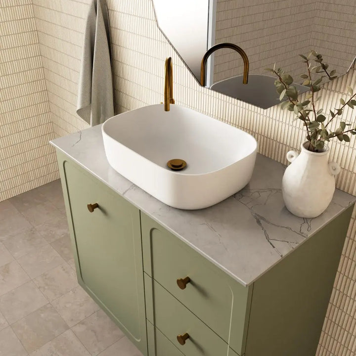 Camden Door/Drawer Vanity with top and basin - wall hung or freestanding Marquis