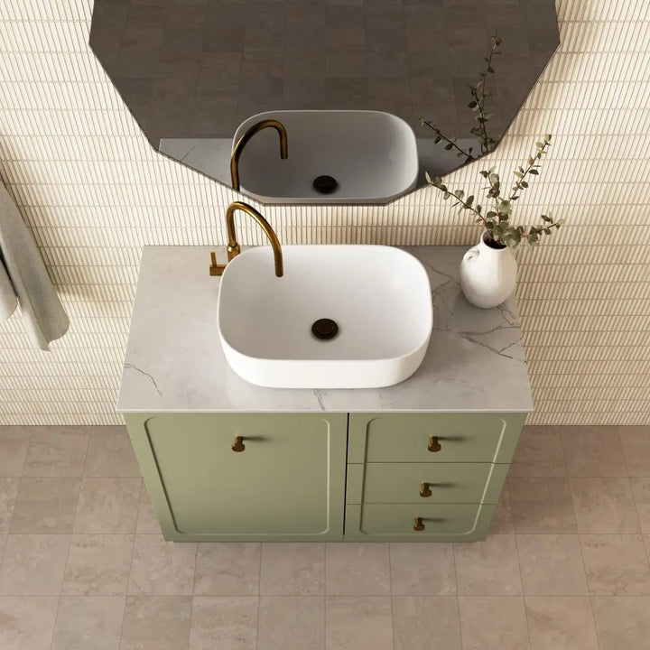 Camden Door/Drawer Vanity with top and basin - wall hung or freestanding Marquis
