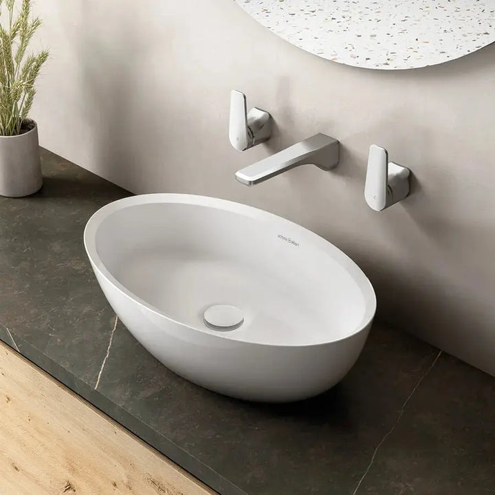 Corvara 55 QUARRYCAST™ Countertop Basin with overflow Victoria + Albert