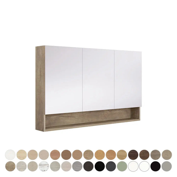 Aluca Display Shelf Mirror Cabinet 600, 750, 900, 1200, 1500 &amp; 1800mm Fienza