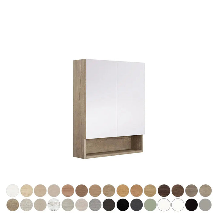 Aluca Display Shelf Mirror Cabinet 600, 750, 900, 1200, 1500 &amp; 1800mm Fienza
