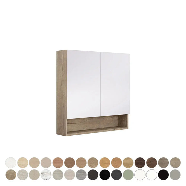 Aluca Display Shelf Mirror Cabinet 600, 750, 900, 1200, 1500 &amp; 1800mm Fienza