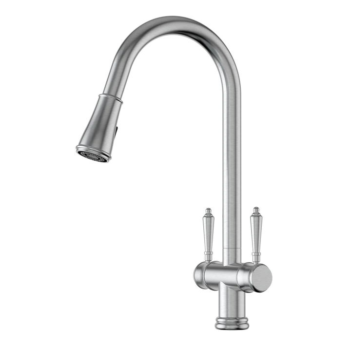 Xquisite Alfresco 316SS Twin Handle Sink Mixer with Pull Out Spray XpressFit by Suprema