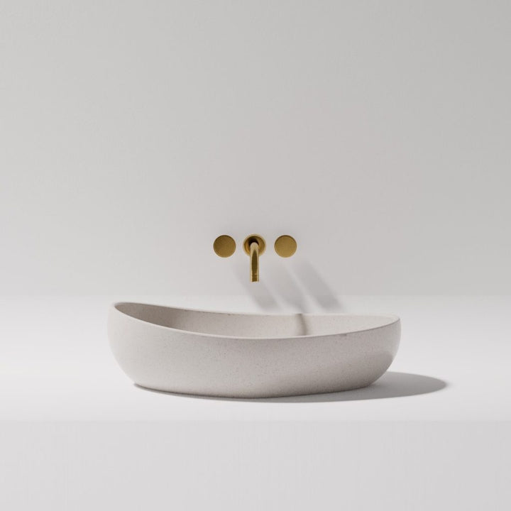 Eva Above Counter Stone Basin - various finishes - ON DISPLAY PIETRA BIANCA