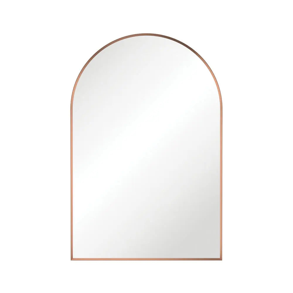 Arch Brushed Copper Framed Mirror Fienza