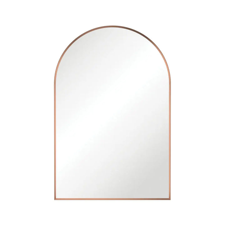 Arch Brushed Copper Framed Mirror Fienza
