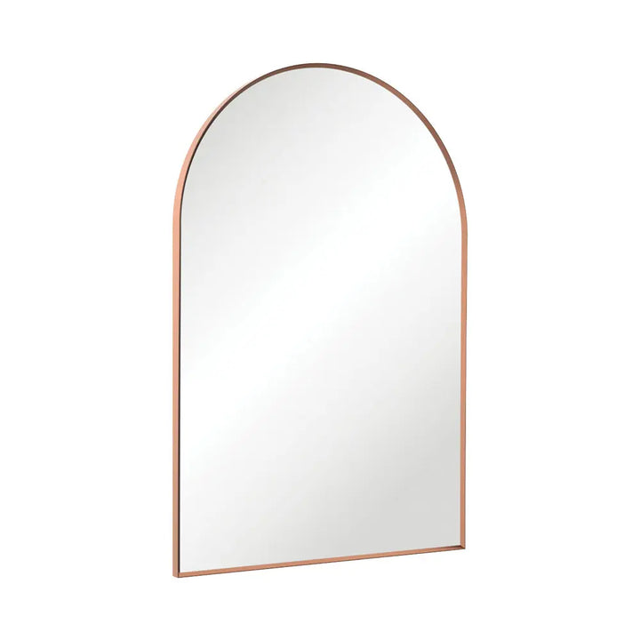 Arch Brushed Copper Framed Mirror Fienza