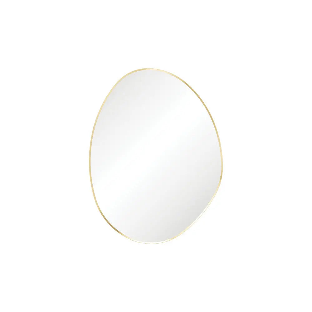 Pebble Urban Brass Asymmetrical Framed Mirror, 700 x 920mm Fienza