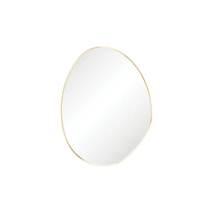 Pebble Urban Brass Asymmetrical Framed Mirror, 700 x 920mm Fienza