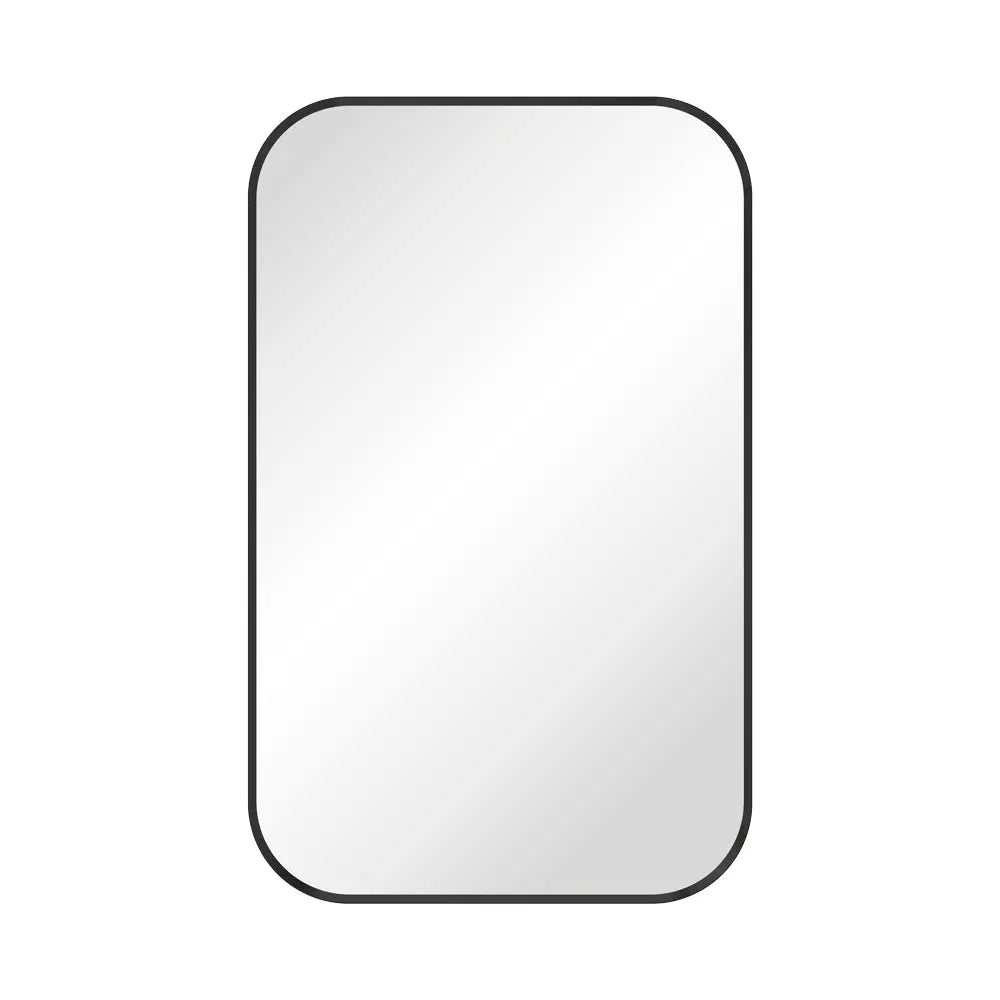 Tono Matte Black Soft Square Framed Mirror, 500 x 800mm Fienza
